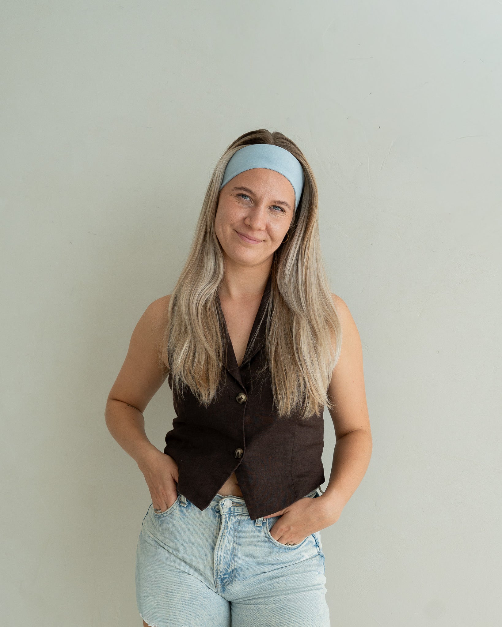 Basic Haarband – Soft Blue