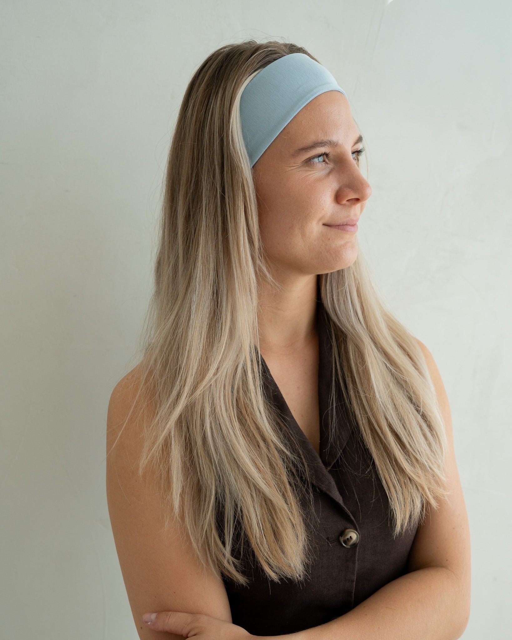 Basic Haarband – Soft Blue