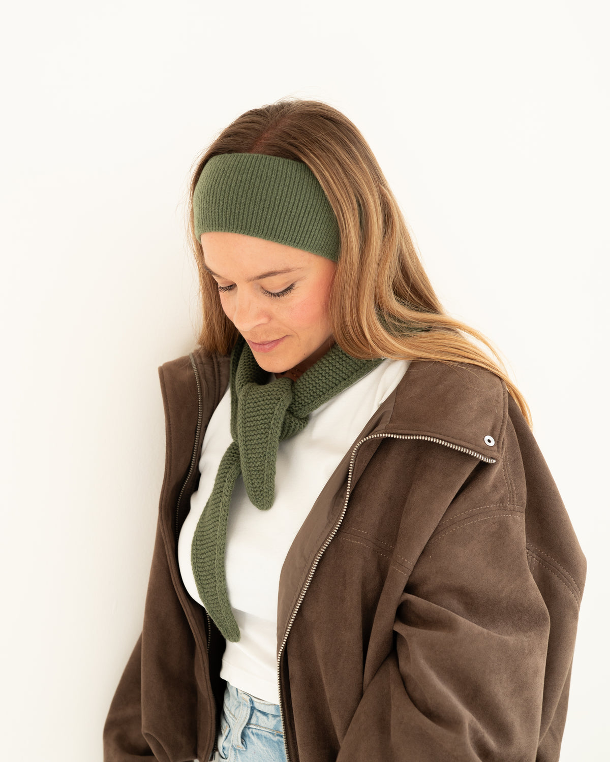 Merino Stirnband – Khaki