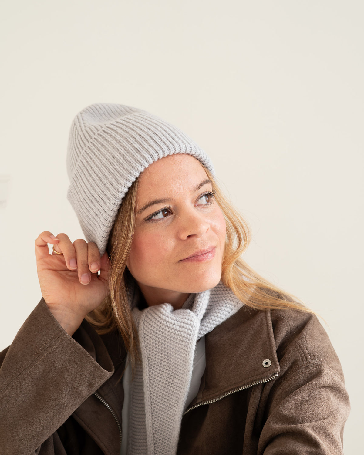 Merino Beanie – Light Grey