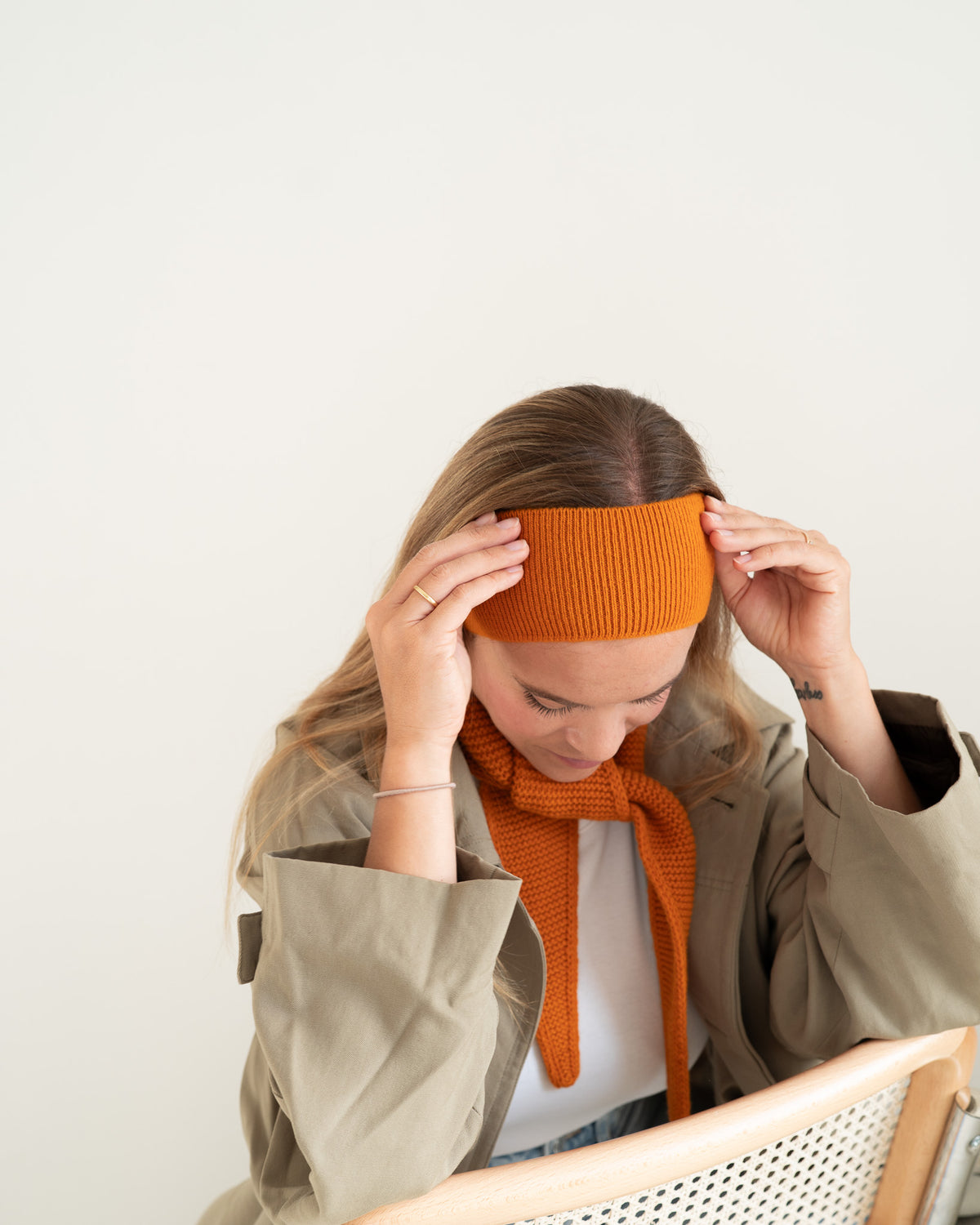 Merino Stirnband – Pumpkin