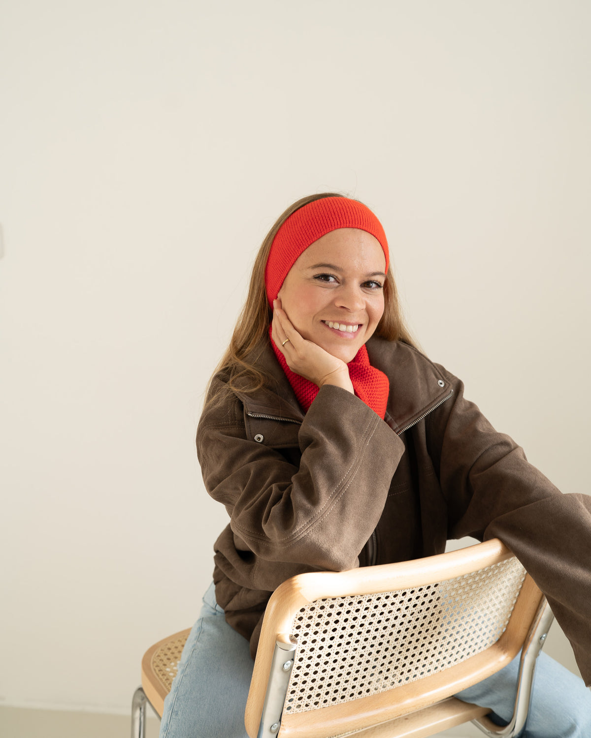 Set aus Stirnband und Mini Scarf – Golden Orange