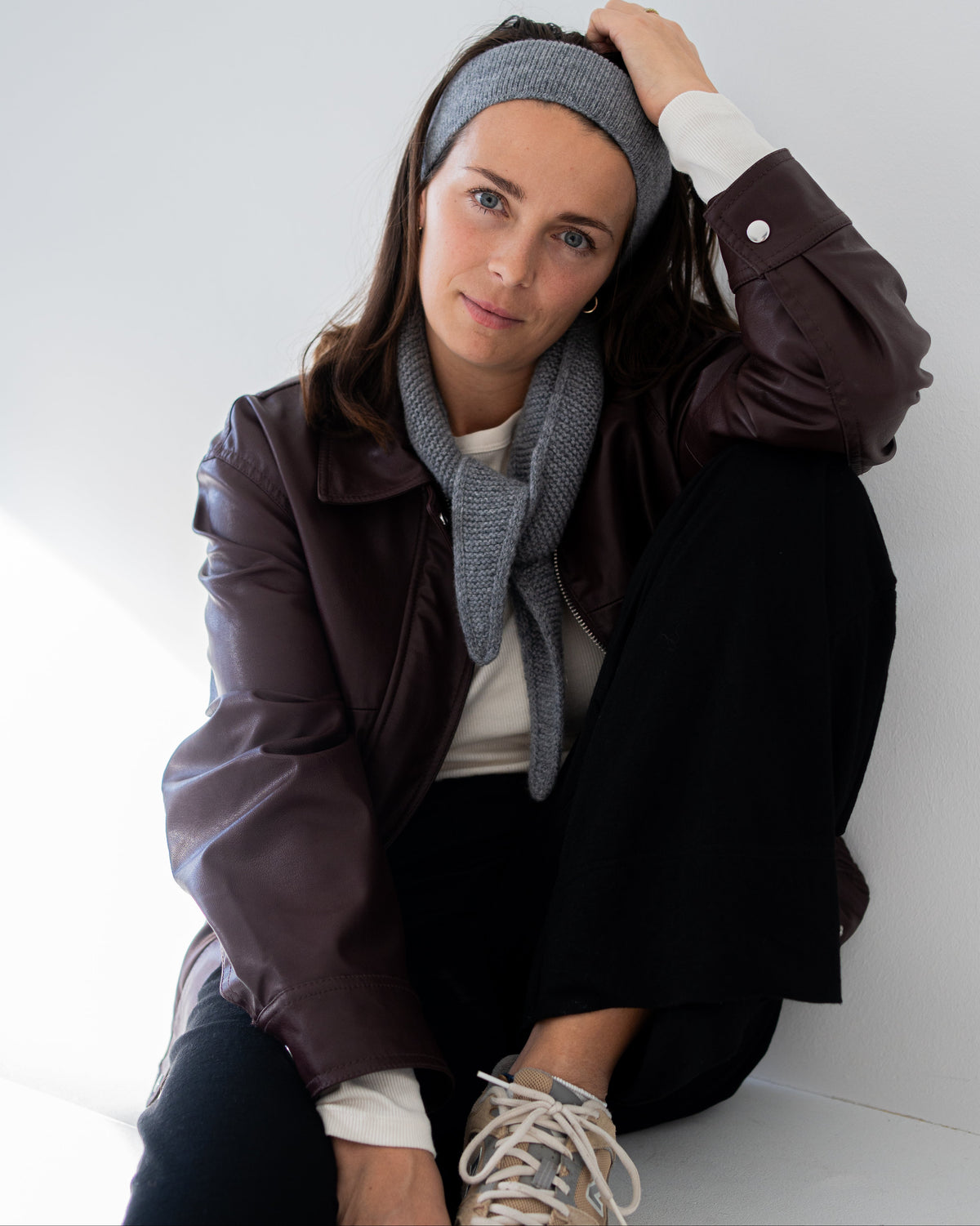 Merino Mini Scarf – Cloud Grey