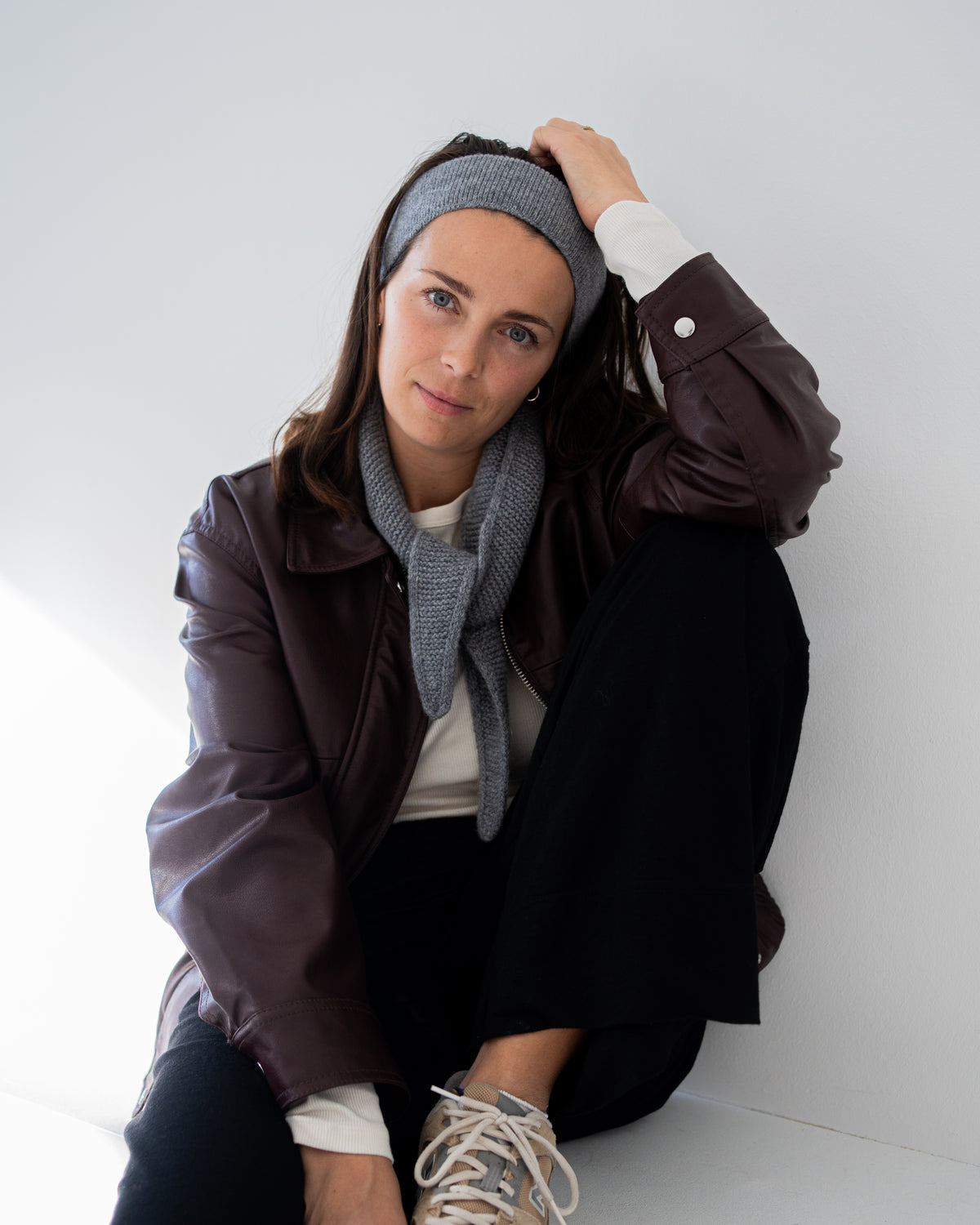Merino Stirnband – Cloud Grey