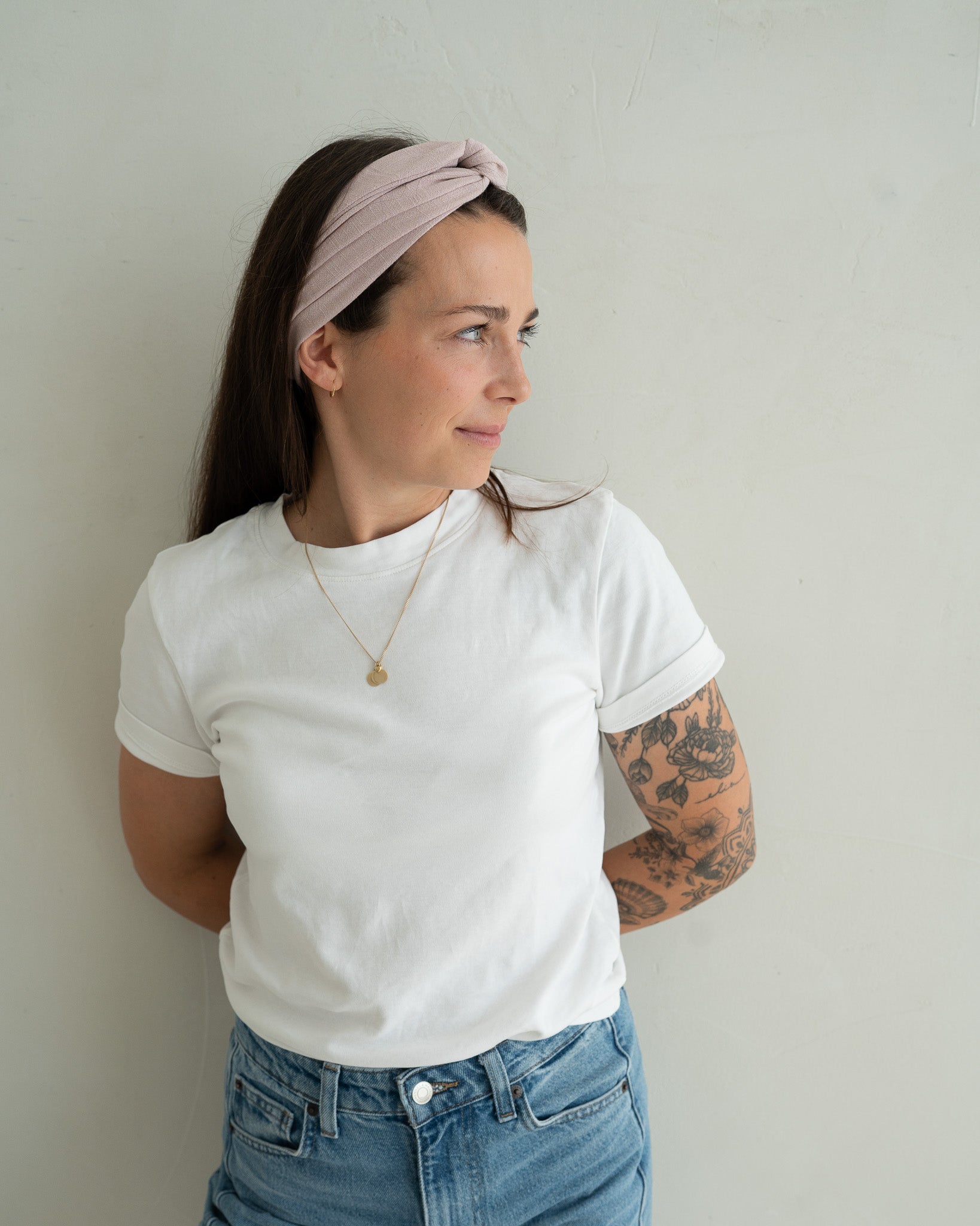 Drahthaarband Leinen – Blush