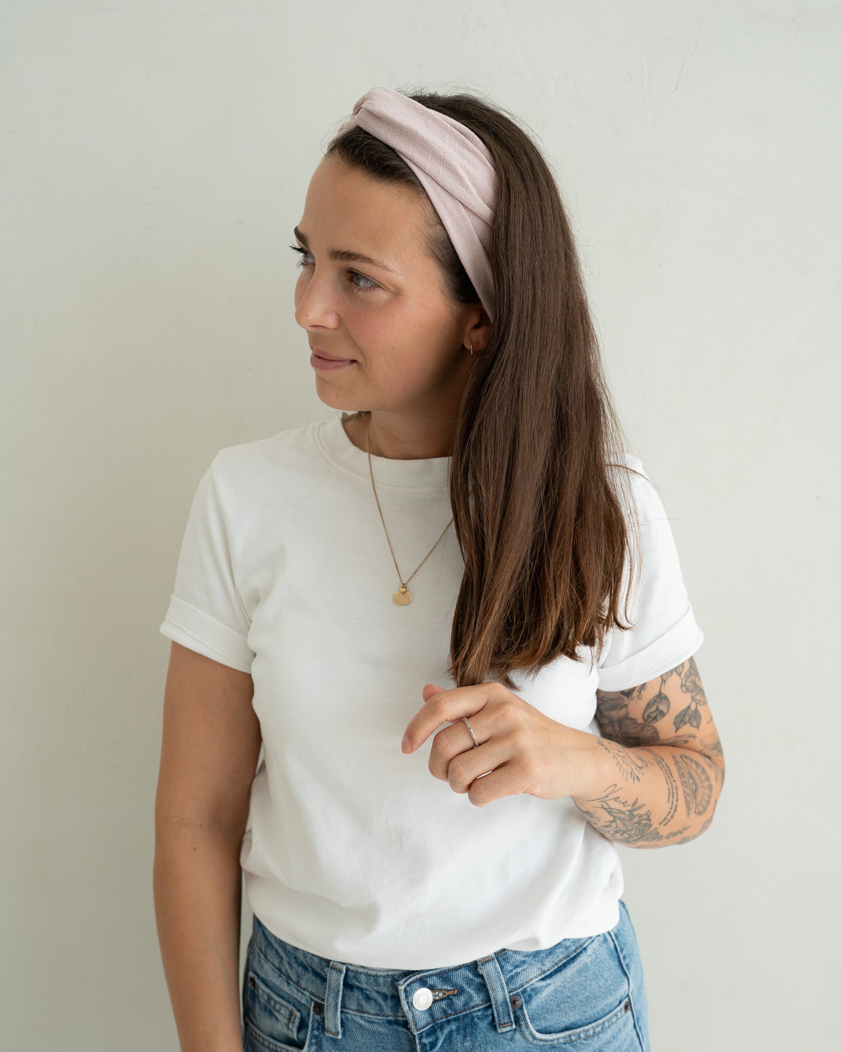 Drahthaarband Leinen – Blush