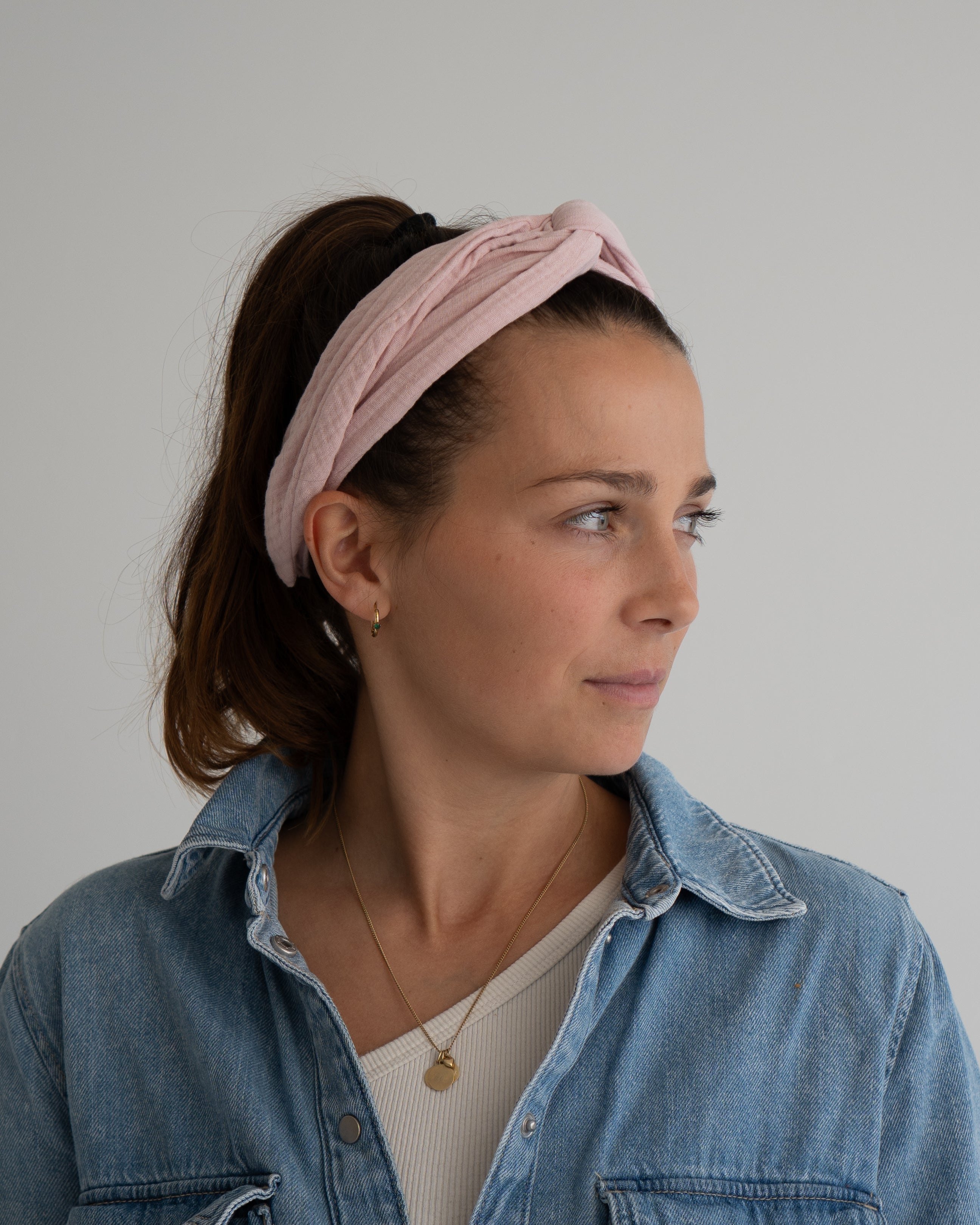Drahthaarband Musselin – Blush