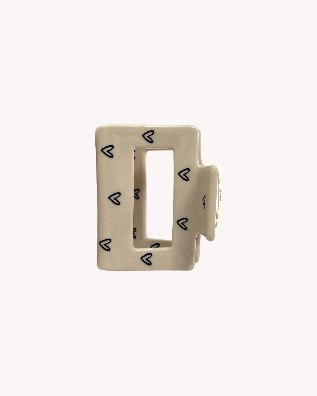 Hearts White Small – Haarklammer