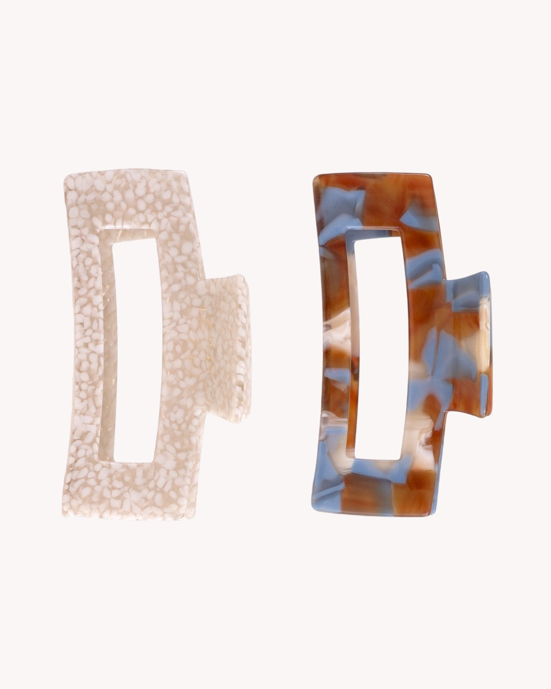 Haarklammer-Set– Crushed Ice & Swirl