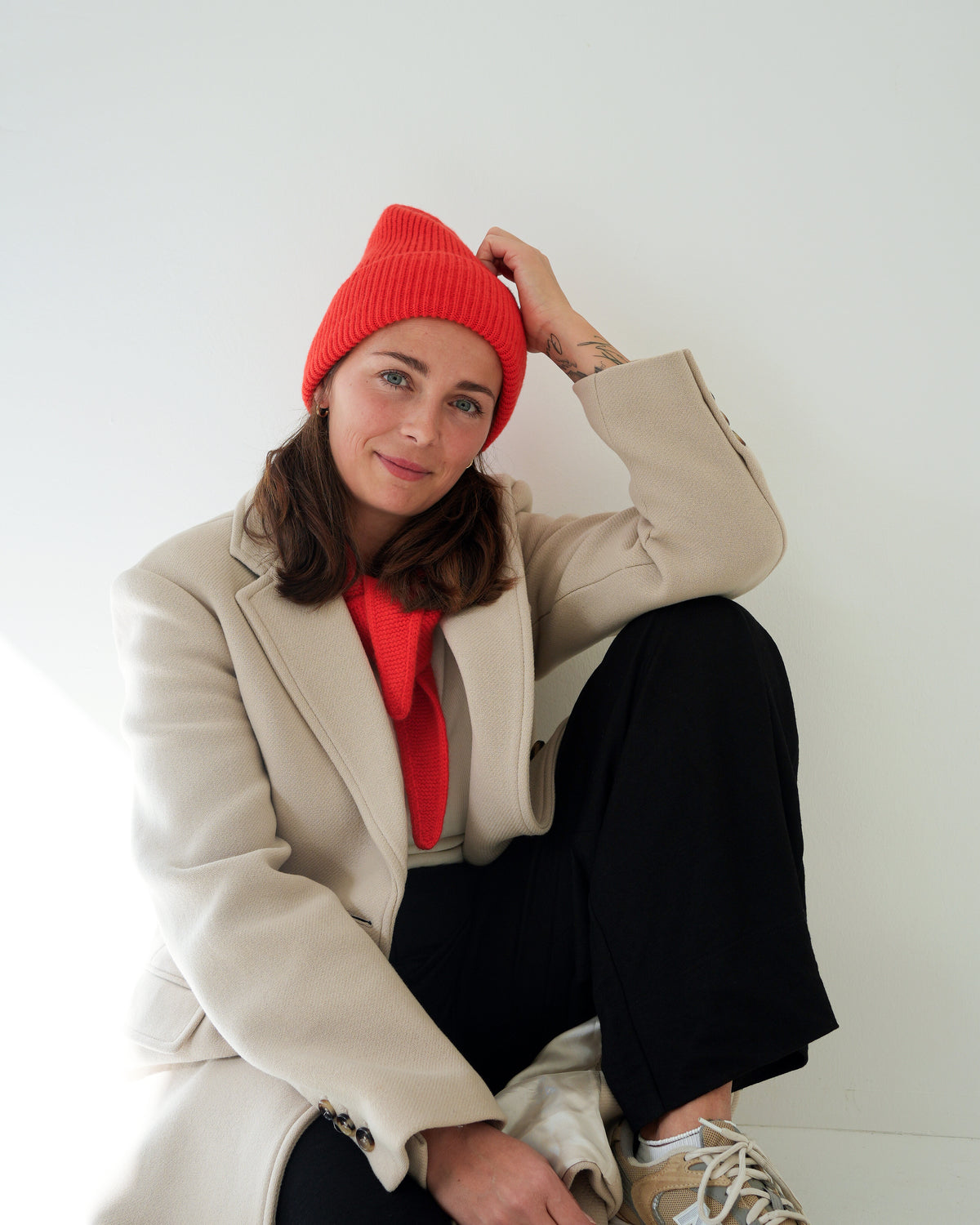 Merino Mini Scarf – Golden Orange