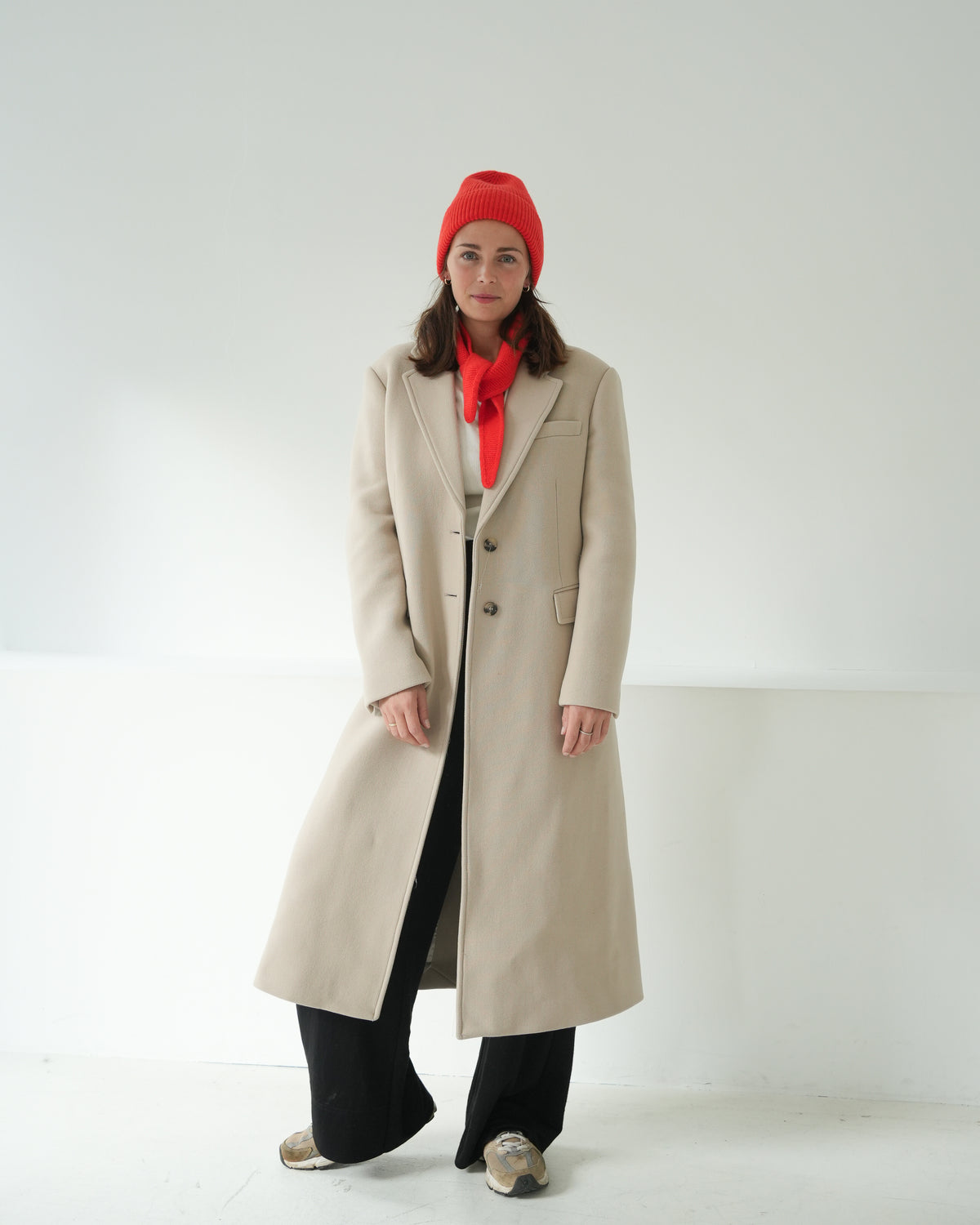 Set aus Beanie und Mini Scarf - Golden Orange