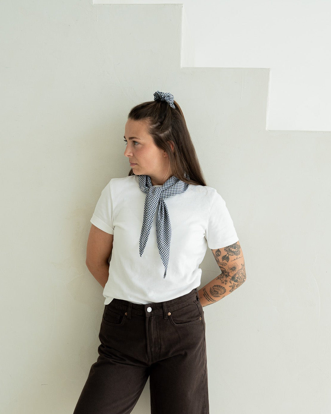 Scrunchie Checkered – Navy