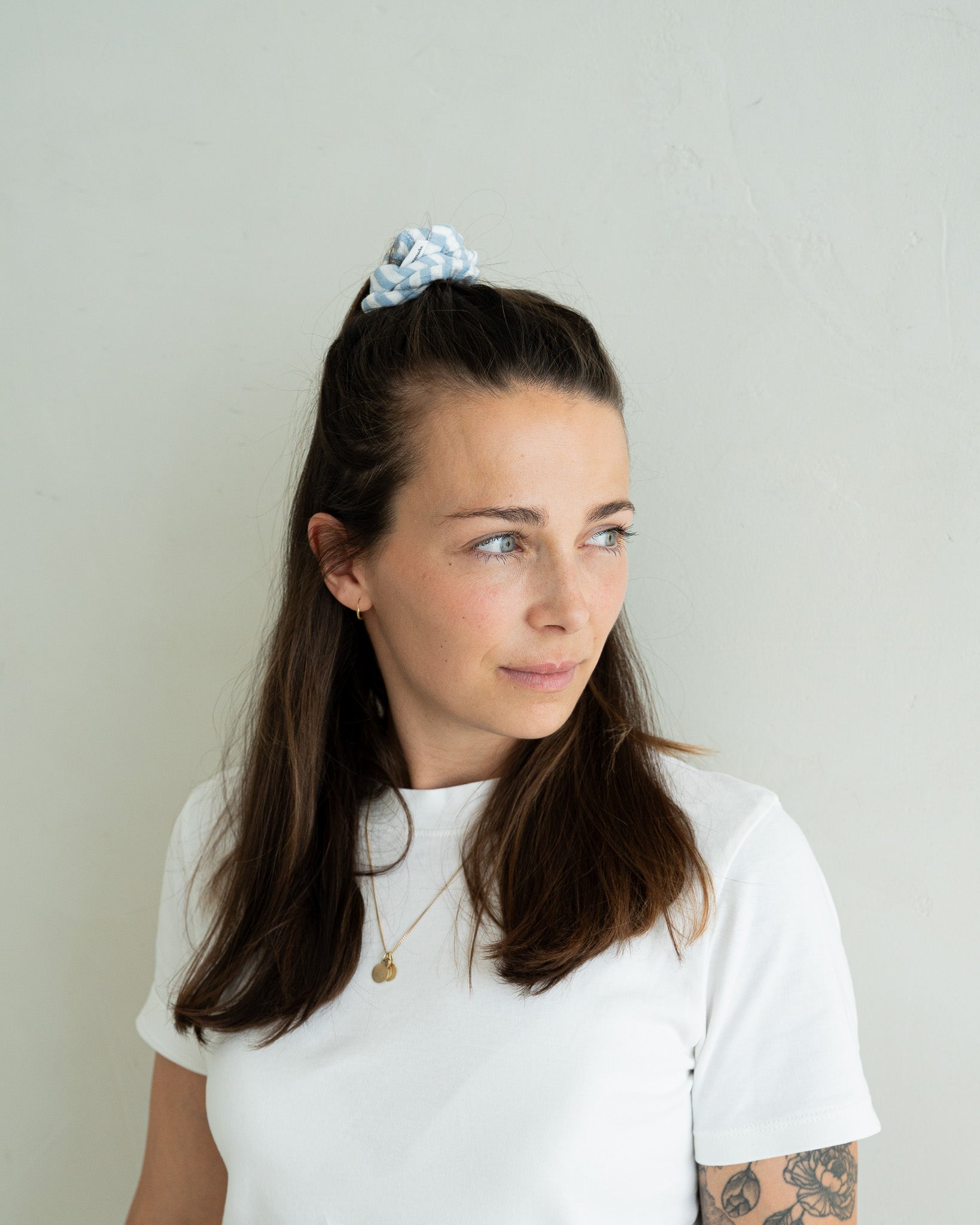Scrunchie Striped – Soft Blue