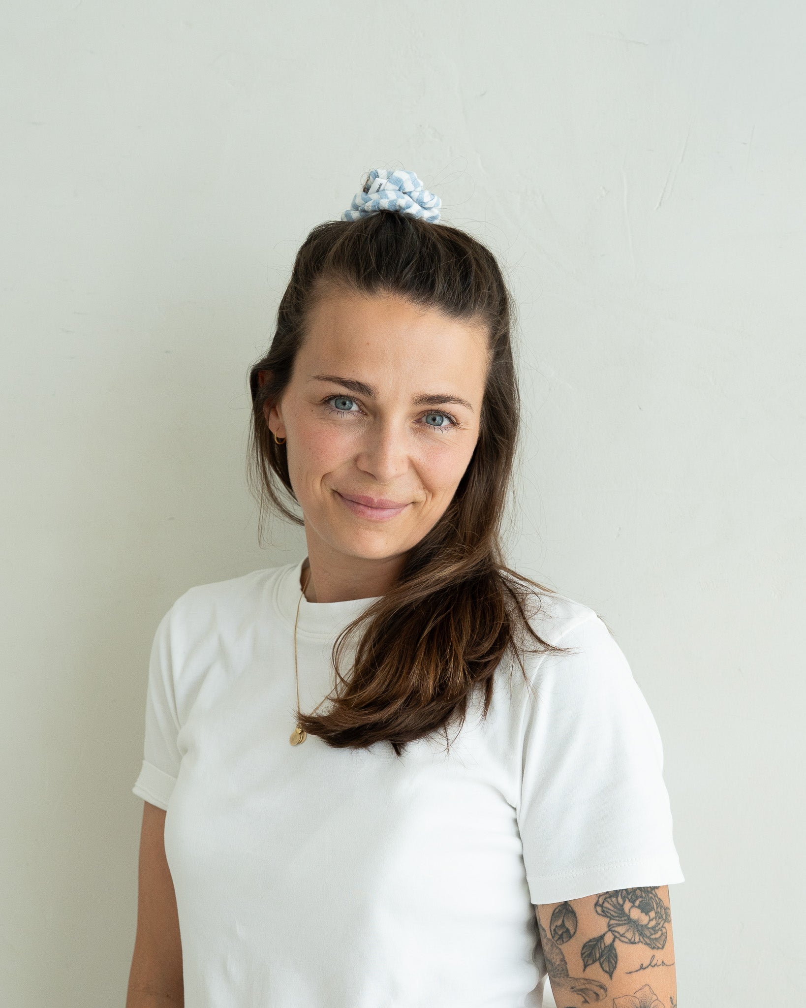 Scrunchie Striped – Soft Blue
