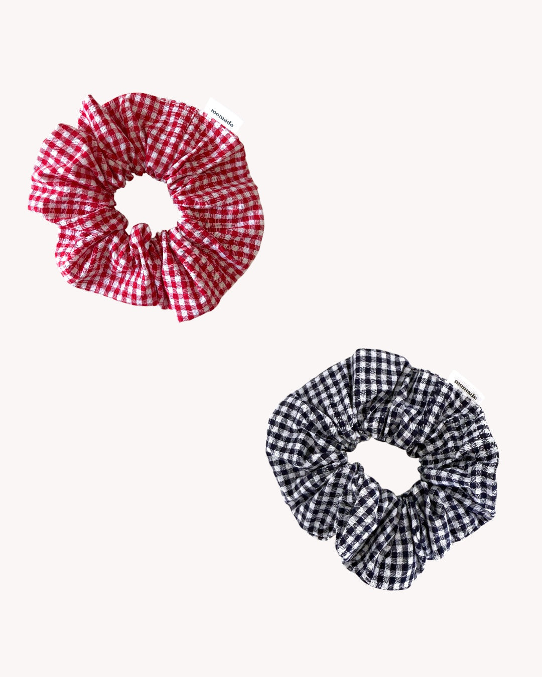 Scrunchie-Set Checkered – Berry & Navy