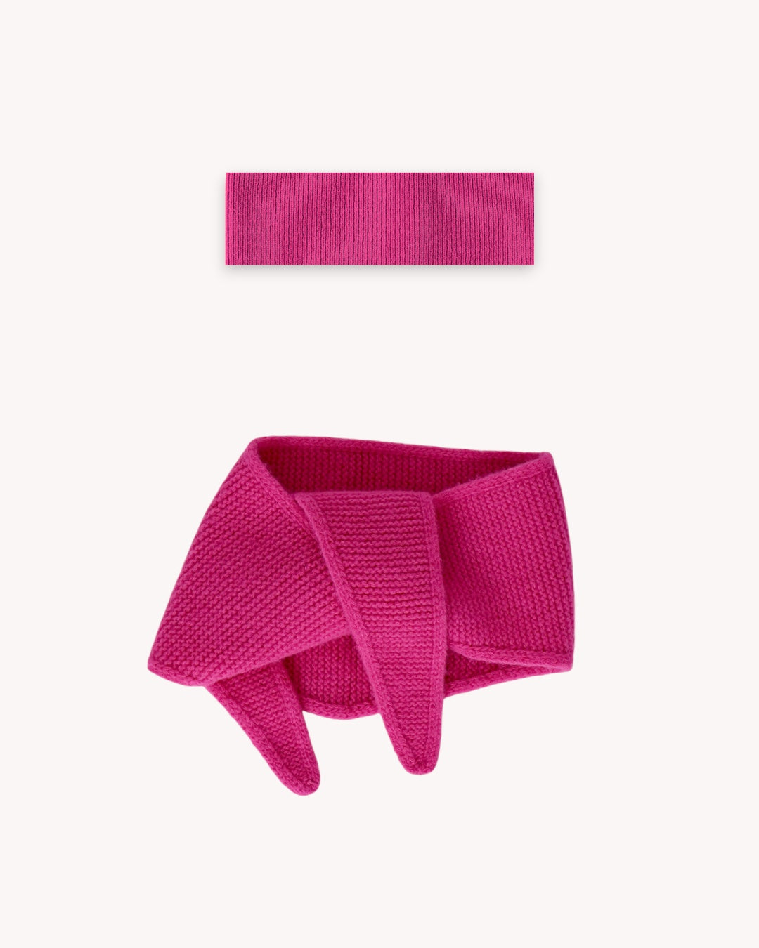 Set aus Stirnband und Mini Scarf – Bright Pink