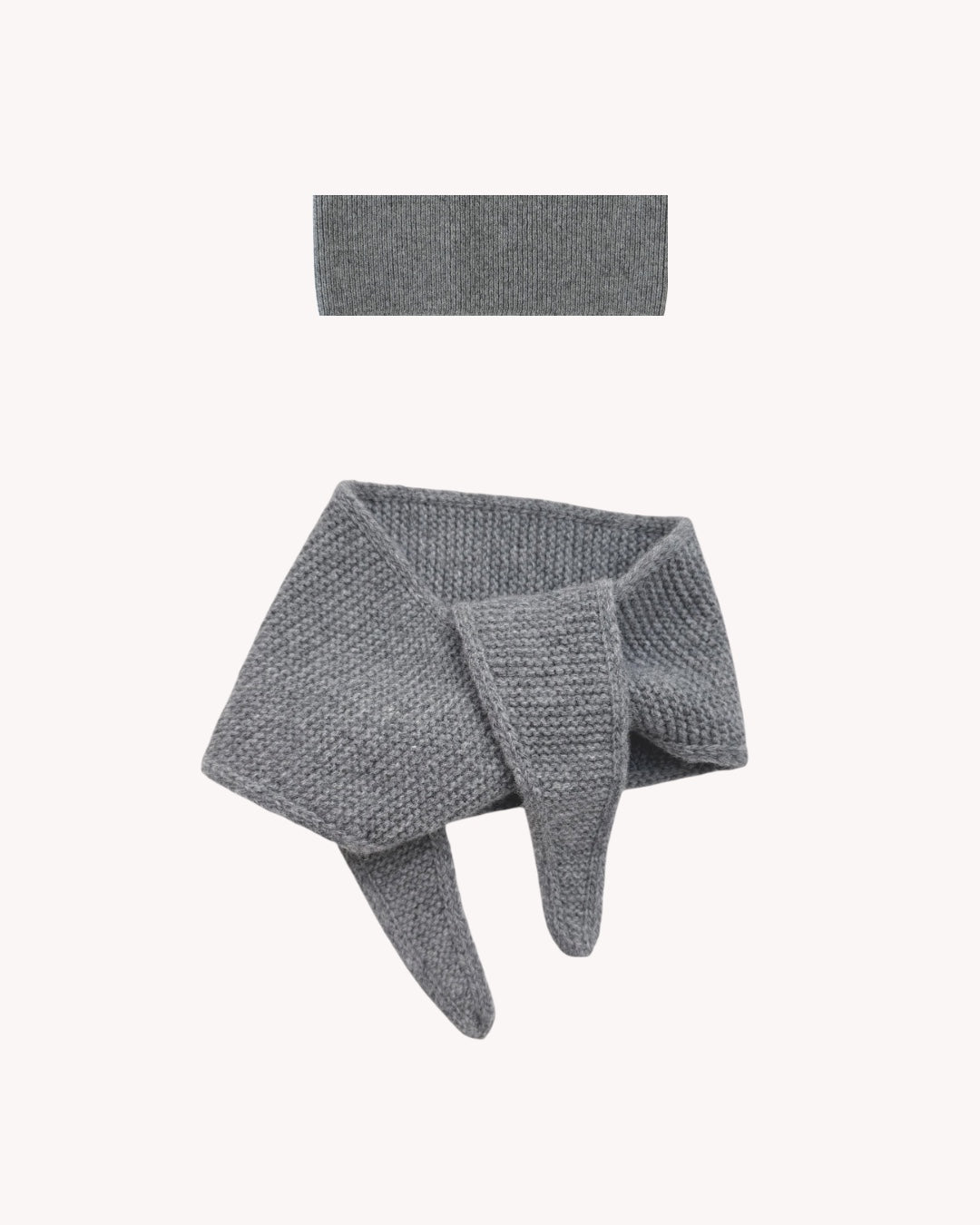Set aus Stirnband und Mini Scarf - Cloud Grey