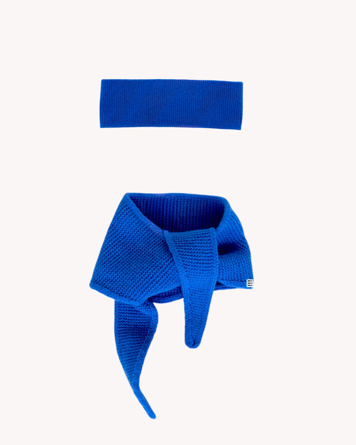 Set aus Stirnband und Mini Scarf – Royal Blue
