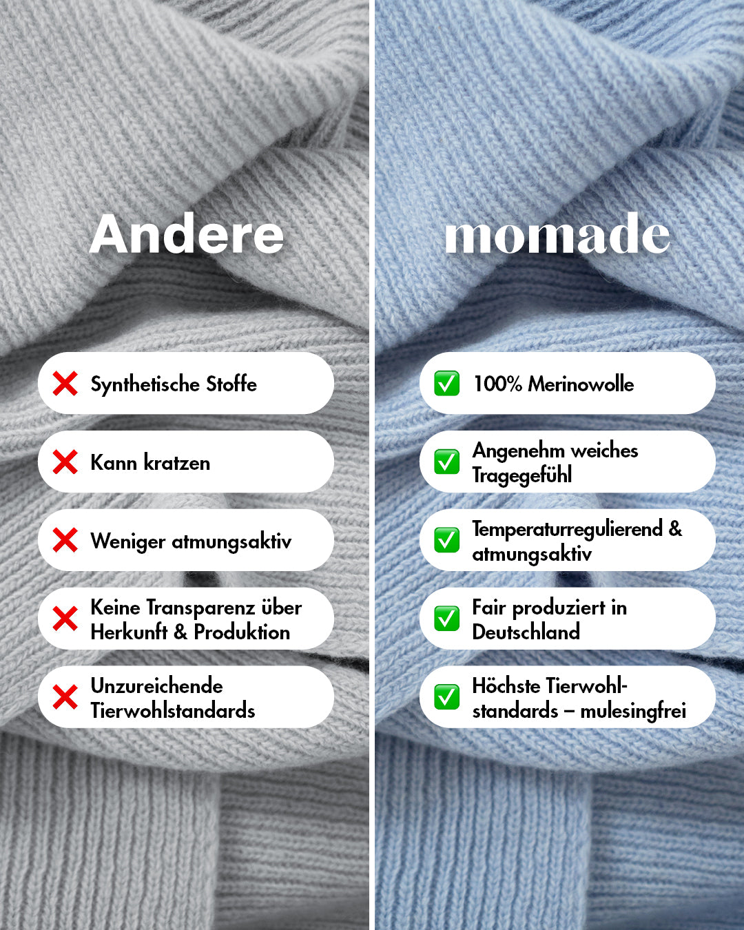 Merino Stirnband – Sky Blue