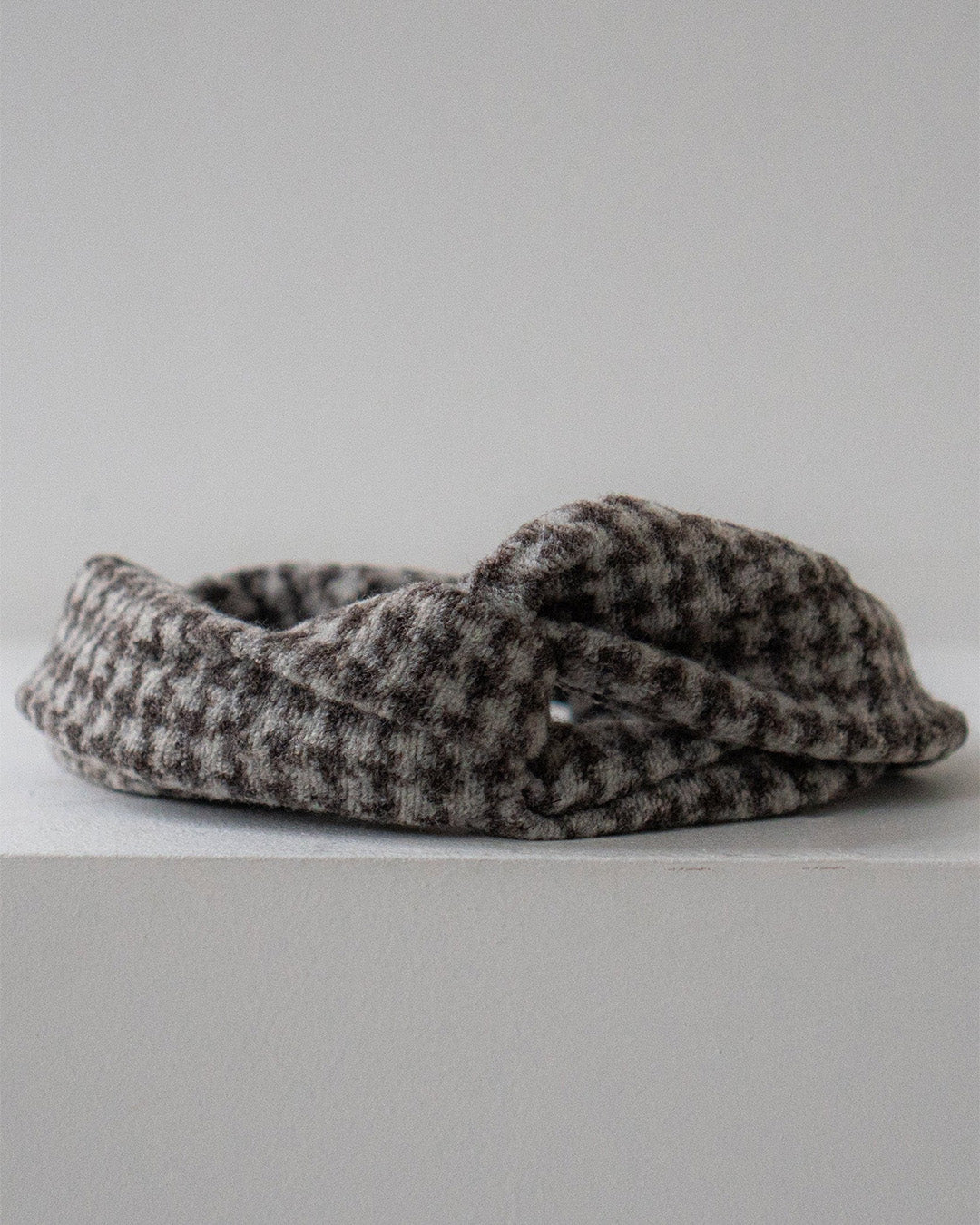 Zero waste Drahthaarband - houndstooth grey